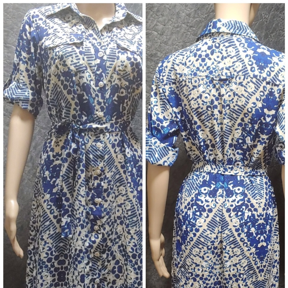 CAbi Blue Jewel Dress Tunic